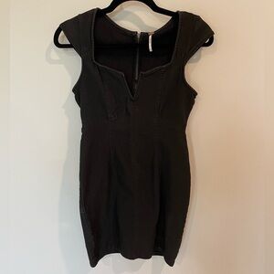 Free People Dark Wash Denim Dress